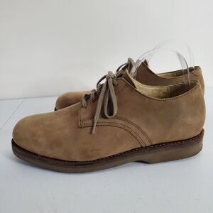L.L. Bean Men's Nubuck Suede Lace Up Shoes Size 11W Leather Vibram Sole Classic